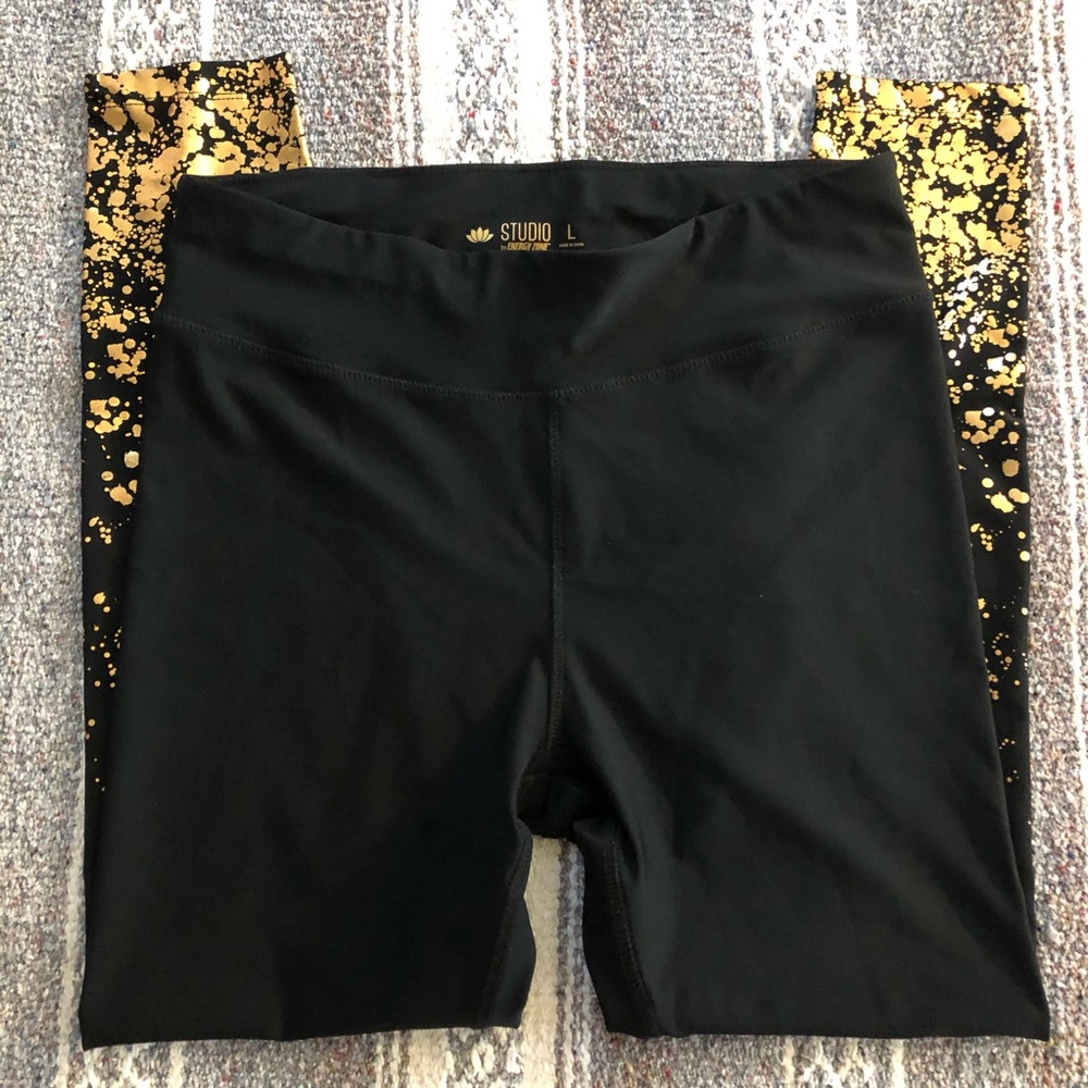 Gold workout leggings